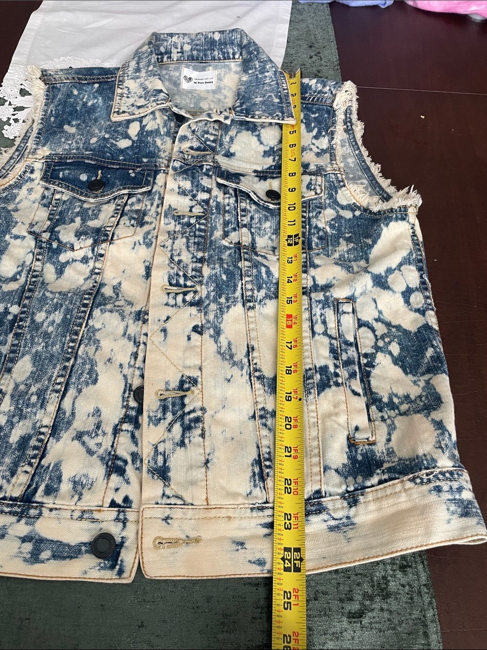 Custom Acid washed Vintage Star Wars Denim Vest with Graphic Back Panel - Picture 5 of 6